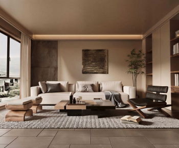 Wabi-sabi Style A Living Room-ID:854408987