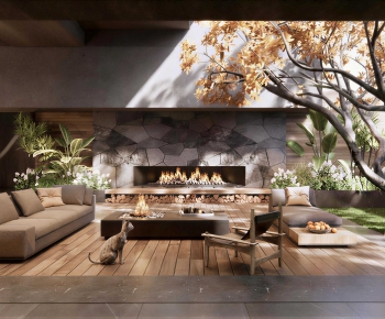 Modern A Living Room-ID:871614938