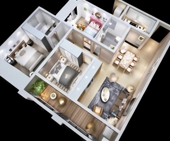 Modern A Bird's-eye View Of Home Decoration-ID:190403946