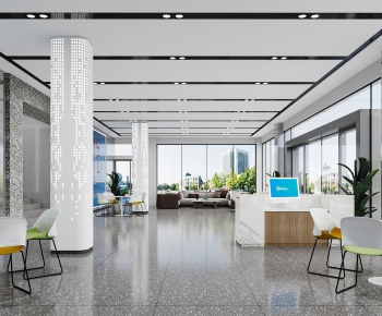 Modern Office Reception Desk-ID:641859054