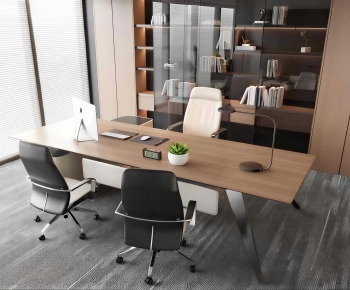 Modern Office Desk And Chair-ID:122176892