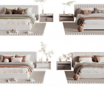 Modern Double Bed-ID:583179004