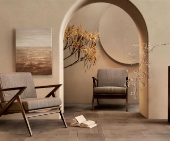 Wabi-sabi Style Lounge Chair-ID:153909921
