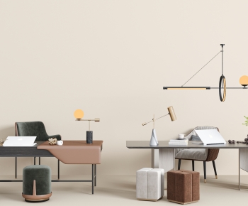 Modern Computer Desk And Chair-ID:246468077