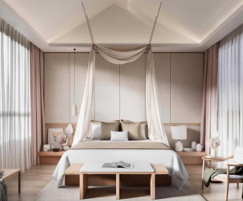 Wabi-sabi Style Bedroom-ID:851792108