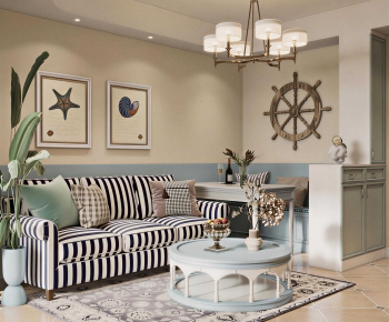 Mediterranean Style A Living Room-ID:600595008