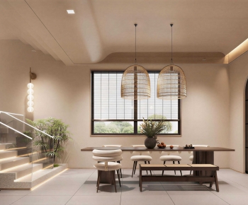 Wabi-sabi Style Dining Room-ID:154362927