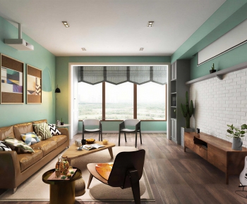 Modern A Living Room-ID:684139973