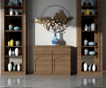 New Chinese Style Side Cabinet-ID:240416057