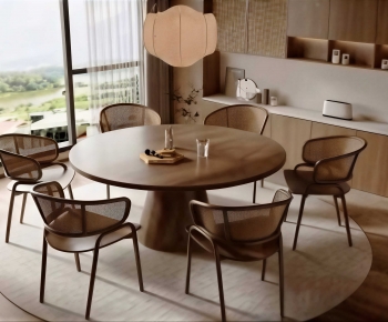 Wabi-sabi Style Dining Table And Chairs-ID:429198031