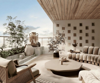 Wabi-sabi Style Leisure Balcony-ID:632229096