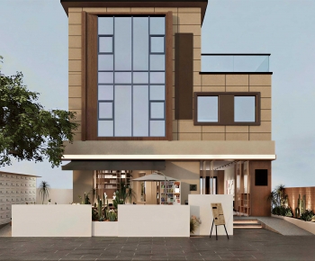 Modern Appearance Of Commercial Building-ID:161406041