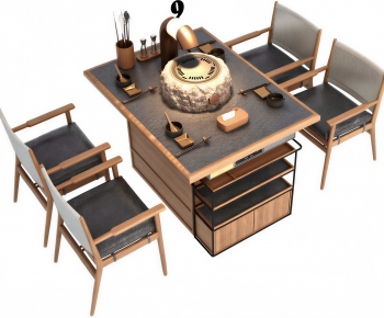 New Chinese Style Dining Table And Chairs-ID:585048911