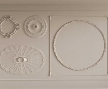 French Style Plaster Carved Top Plate-ID:617867954