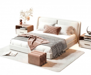Modern Double Bed-ID:394144068