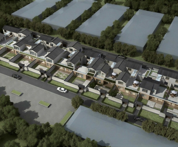 New Chinese Style Architectural Bird's-eye View Planning-ID:774888042