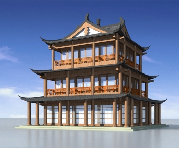 New Chinese Style Ancient Architectural Buildings-ID:316687112