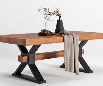 Wabi-sabi Style Dining Table-ID:530380966