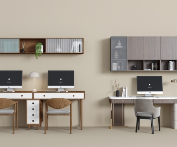 Modern Computer Desk And Chair-ID:619421048