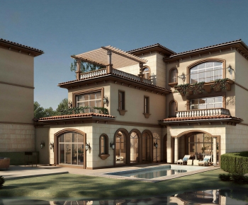 Simple European Style Detached Villa-ID:434073935
