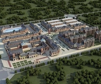 European Style Architectural Bird's-eye View Planning-ID:458490861
