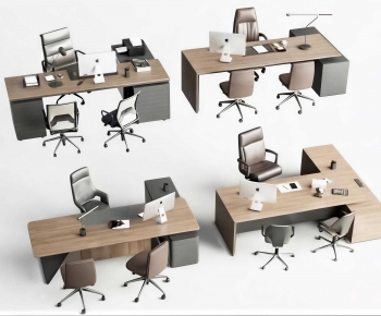 Modern Office Desk And Chair-ID:177753934