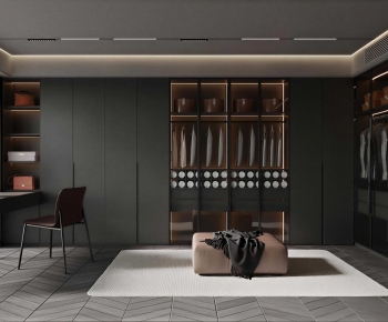 Modern Clothes Storage Area-ID:727446082