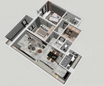 Modern A Bird's-eye View Of Home Decoration-ID:496603014