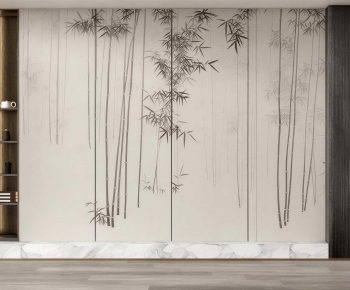 New Chinese Style TV Wall-ID:173717028