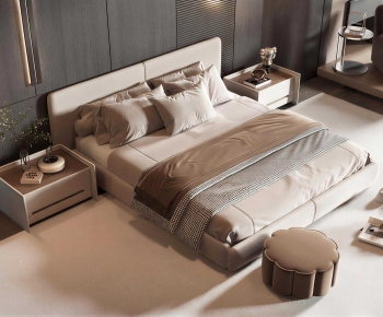 Modern Double Bed-ID:297219044