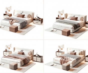Modern Double Bed-ID:504915007