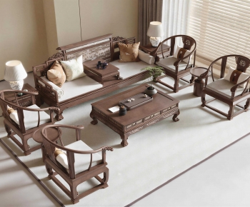 New Chinese Style Sofa Combination-ID:421780119
