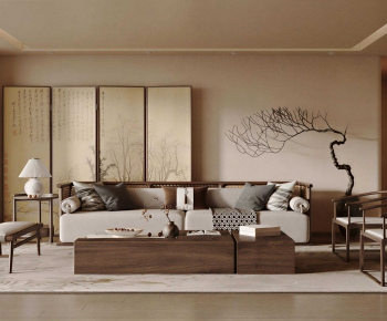 New Chinese Style A Living Room-ID:364017012