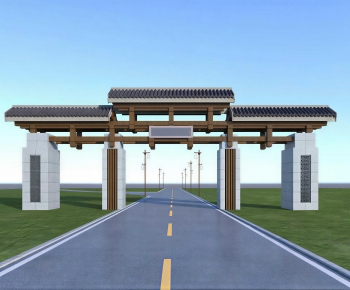 New Chinese Style Building Component-ID:102660741