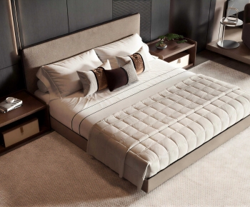 Modern Double Bed-ID:819629913