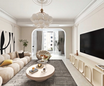 French Style A Living Room-ID:675805097