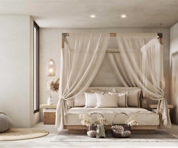 Wabi-sabi Style Bedroom-ID:354960922