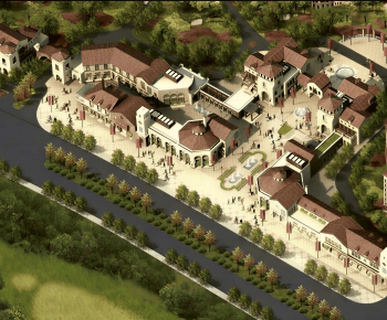 European Style Architectural Bird's-eye View Planning-ID:644121891