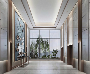 Modern Office Elevator Hall-ID:679137957