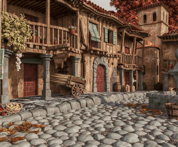 European Style Commercial Street-ID:734235054