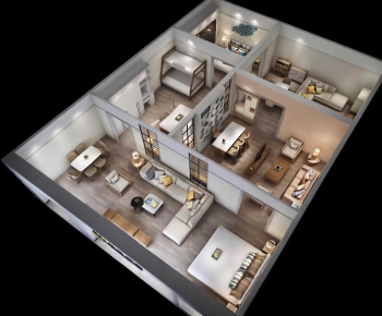 Modern A Bird's-eye View Of Home Decoration-ID:759466891