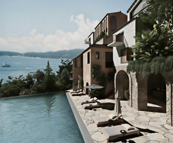 Mediterranean Style Swimming Pool-ID:224589118