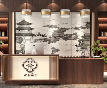 New Chinese Style Reception Desk-ID:320347075