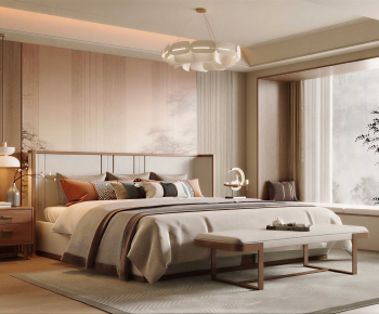 New Chinese Style Bedroom-ID:677113062