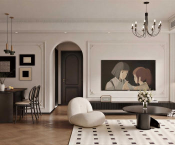 French Style A Living Room-ID:672583108