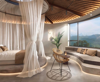 Wabi-sabi Style Guest Room-ID:847352987