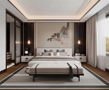 New Chinese Style Bedroom-ID:681922917