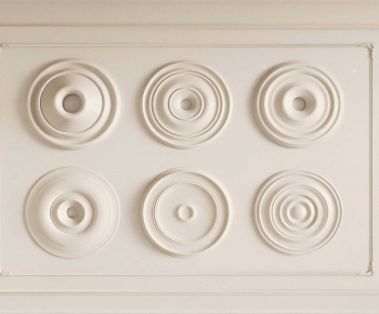 French Style Plaster Carved Top Plate-ID:115441086