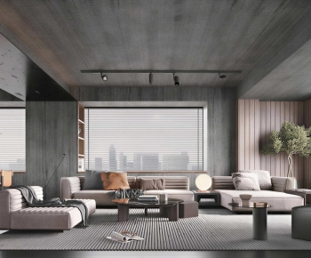Industrial Style A Living Room-ID:690131215