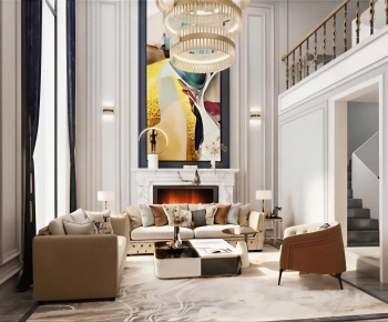 European Style A Living Room-ID:841590889